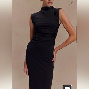 Meshki Elegant Black Sleeveless Dress Medium